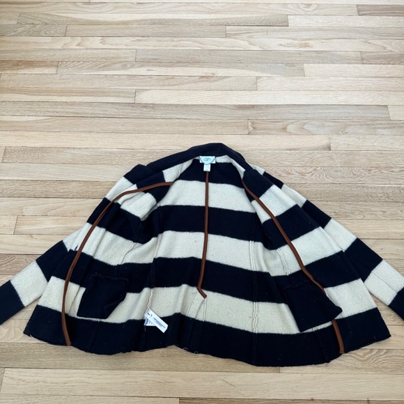 Ann Taylor Loft Merino Wool Striped Blazer Jacket - Picture 3 of 4